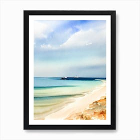 Spiaggia Di Tuerredda, Sardinia, Italy Watercolour Art Print