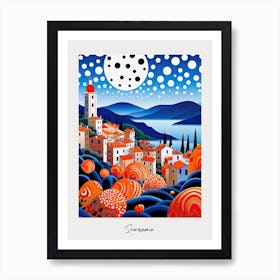 Poster Of Sanremo, Italy, Illustration In The Style Of Pop Art 1 Art Print