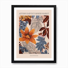 Fall Botanicals Delphinium 1 Poster Art Print