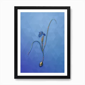 Vintage Barbary Nut Botanical Art on Blue Perennial n.0417 Art Print