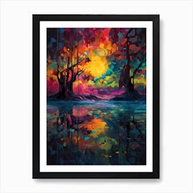 Sunset In The Forest 19 Art Print