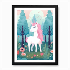 Unicorn In The Forest 1 Art Print