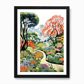 Chanticleer Garden Usa Modern Illustration 2  Art Print