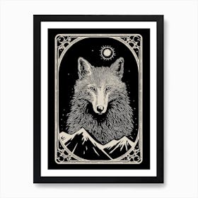 Baffin Wolf Tarot Card 3 Art Print