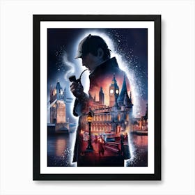 Sherlock Holmes Collage Art Painting #6 Art Print