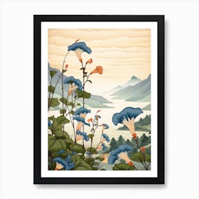 Asagao Morning Glory 1 Japanese Botanical Illustration Art Print