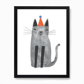 Cat With The Hat Art Print
