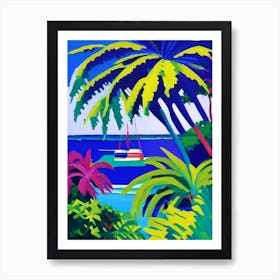 Barbados Colourful Painting Tropical Destination Art Print