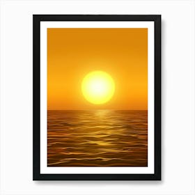 Sunset Over The Ocean 96 Art Print