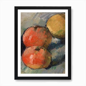 Three Apples, Paul Cézanne Art Print