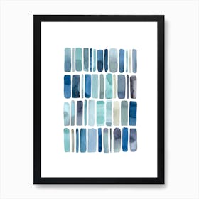 Turquoise Brush Stoke Art Art Print