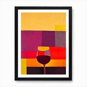 Pinot Noir Paul Klee Inspired Abstract Cocktail Poster Art Print