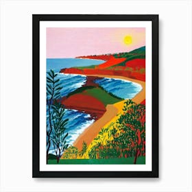 Mona Vale Beach, Australia Hockney Style Art Print