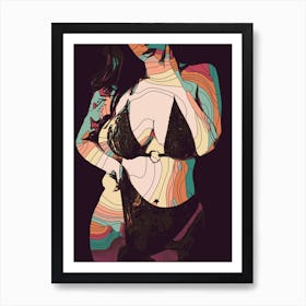 Abstract Geometric Sexy Woman 52 Art Print
