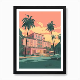 Douala Cameroon Travel Illustration 2 Art Print