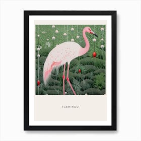 Ohara Koson Inspired Bird Painting Flamingo 2 Poster Art Print