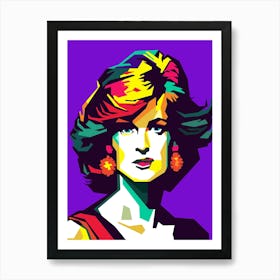Retro Lady Diana English Princess Famous Loved Beauty Woman Art Print