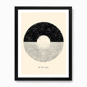 Moon Moonlight Sea Ocean Waves Art Print