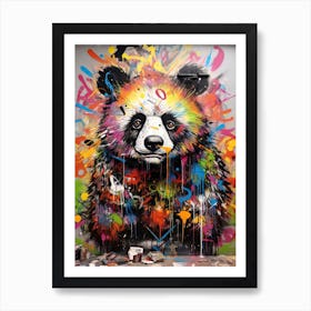 Panda Art In Graffiti Art Style 3 Art Print