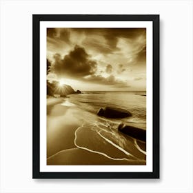 Sunset On The Beach 931 Art Print