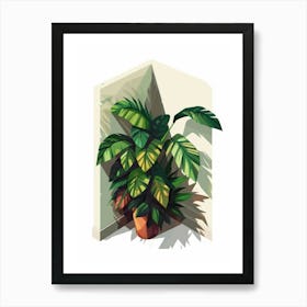 Plant In The Corner Art Print