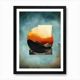 Sunset Over The Mountains Art Print