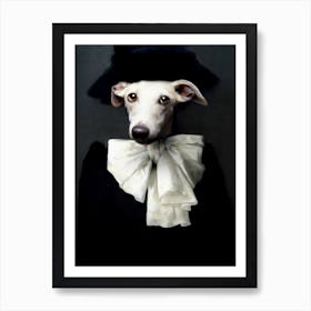 Oh Livia The Stylish Greyhound Pet Portraits Art Print