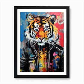 Punk tiger Art Print