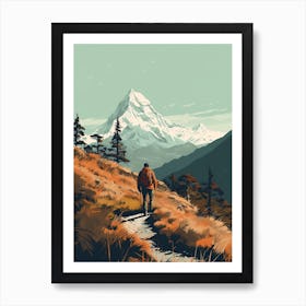 Poon Hill Trek Nepal 2 Hiking Trail Landscape Art Print