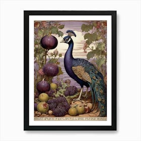 Fig And Peacock Purple Walter Crane Art Print 1 Art Print