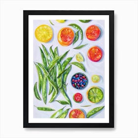 Sugar Snap Peas Marker vegetable Art Print