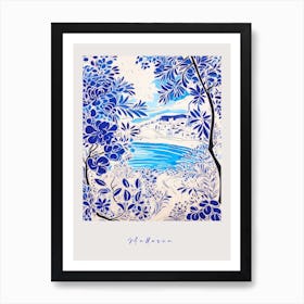 Mallorca Spain 2 Mediterranean Blue Drawing Poster Art Print