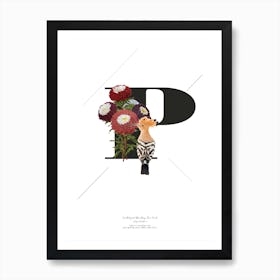 Botanical  Alphabet P Art Print