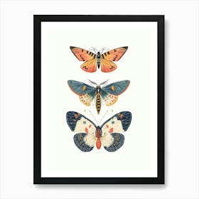 Colourful Insect Illustration Butterfly 13 Art Print