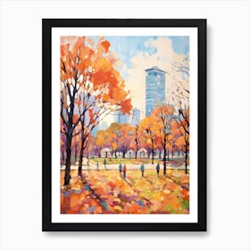 Autumn City Park Painting Grant Park Chicago United States Affiche