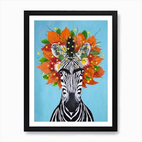 Frida Kahlo Zebra Art Print