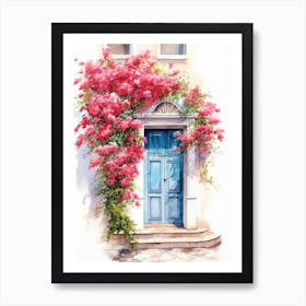 Istanbul, Turkey   Mediterranean Doors Watercolour Painting 2 Art Print