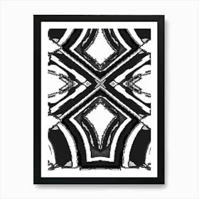 Abstract Black And White Pattern Art Print