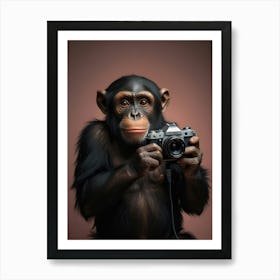 Chimpanzee Photographer 1 Art Print