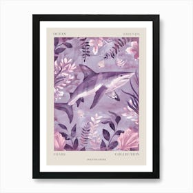 Purple Dogfish Shark Illustration 1 Poster Art Print