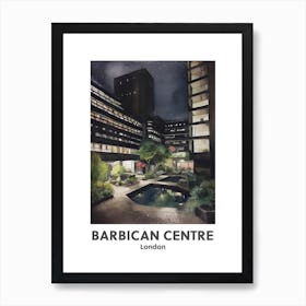 Barbican Centre, London 7 Watercolour Travel Poster Art Print