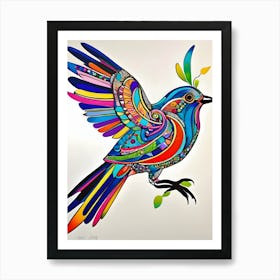 Colorful Bird-Reimagined 39 Art Print