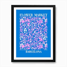 Pop art Flower Market Barcelona Art Print