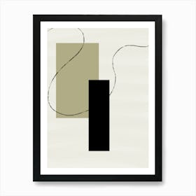 Minimal Landscape Geometric Rectangles Art Print