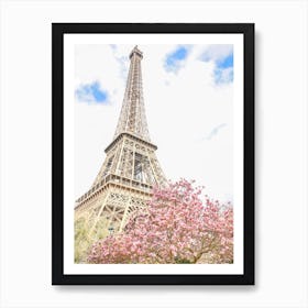 Eiffel Tower Magnolia Art Print