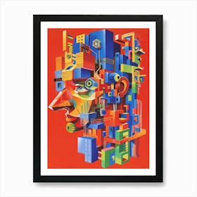 Man'S Head 8 Art Print