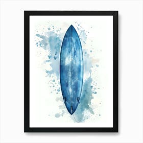 Watercolor Surfboard 1 Art Print