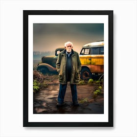 Old Man With Van Art Print