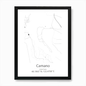 Camano,United States Minimalist Map Art Print