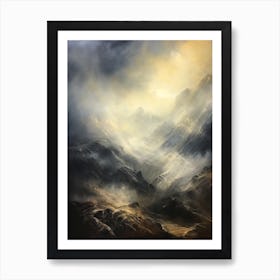 'Clouds And Mountains' Art Print